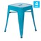 Flash Furniture 4  Inch Teal Metal Stool, PK4 ET-BT3503-18-TL-GG - alternate 5